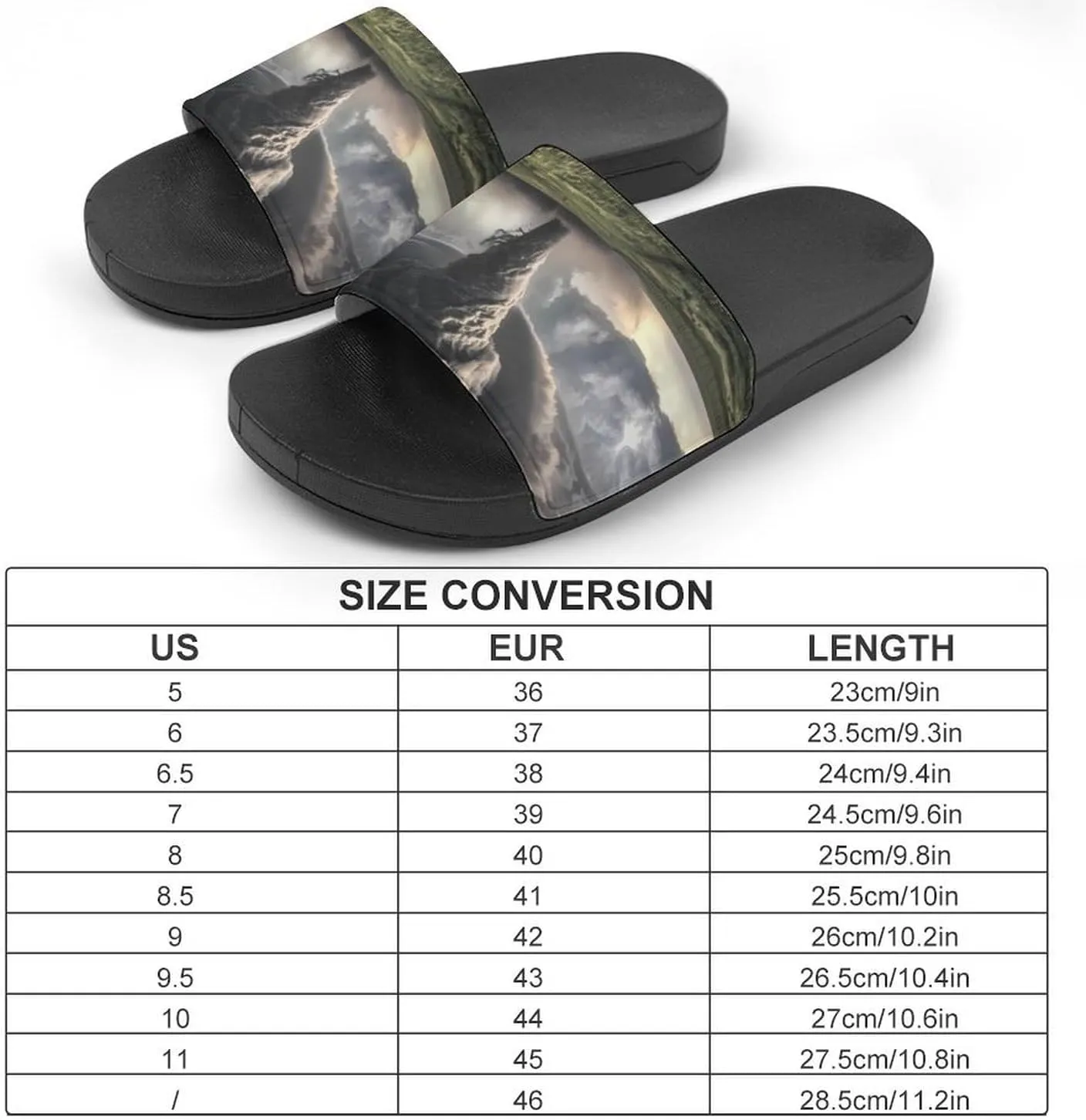 Tornado Thunderstorms PVC Home Slippers Non-Slip Shower Shoes Casual Bathroom Slippers for Women Men