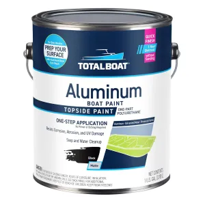 TotalBoat Aluminum Boat Paint for Canoes, Bass Boats, Dinghies, Duck Boats, Jon Boats and Pontoons (Black, Gallon), 1 Gallon (Pack of 1)