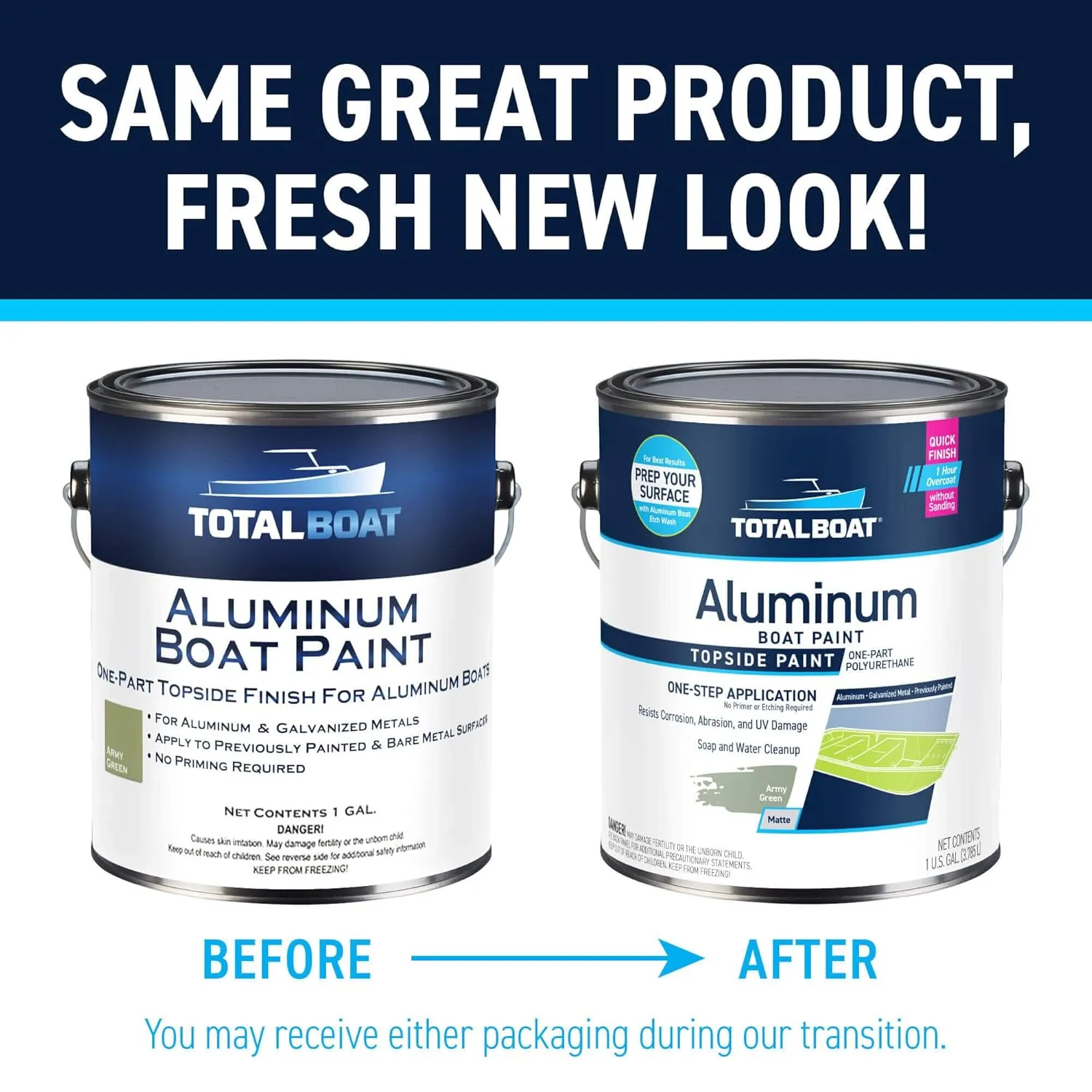 TotalBoat Aluminum Boat Paint for Canoes, Bass Boats, Dinghies, Duck Boats, Jon Boats and Pontoons (Black, Gallon), 1 Gallon (Pack of 1)