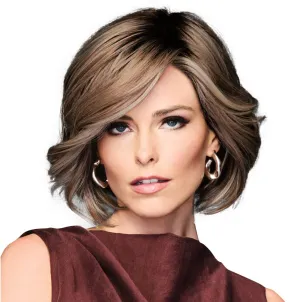 TREND ALERT Chin-Length Full Volume Bob Boy Cut Wig, Designer Series by Hairuwear, Average Cap Size, GF12-22SS Cappuccino