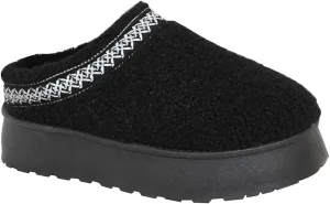 TRENDSUP Women's Platform Slippers, Suede Short Ankle Boots, Fur Fleece Lined, Slip-on, Durable for Indoor and Outdoor, Warm and Fuzzy