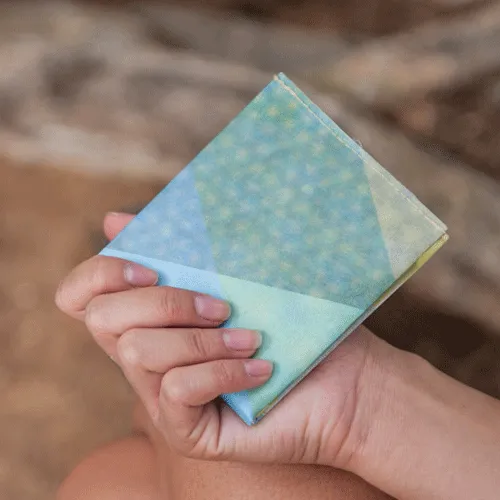 Triangle Moire | RFID Flat Wallet