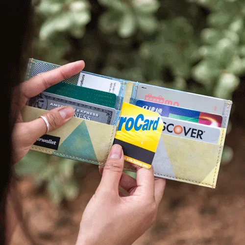 Triangle Moire | RFID Flat Wallet