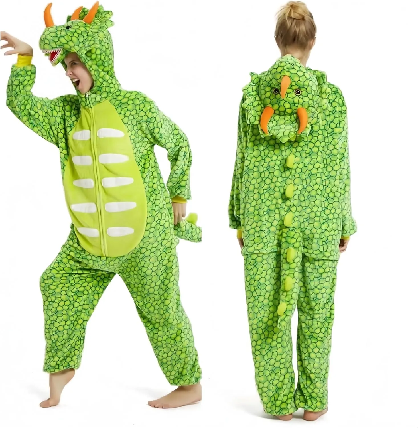 Triceratops Dinosaur Onesie Animal Cosplay Costume Halloween Christmas Pajamas for Adult Cartoon One Piece Unisex