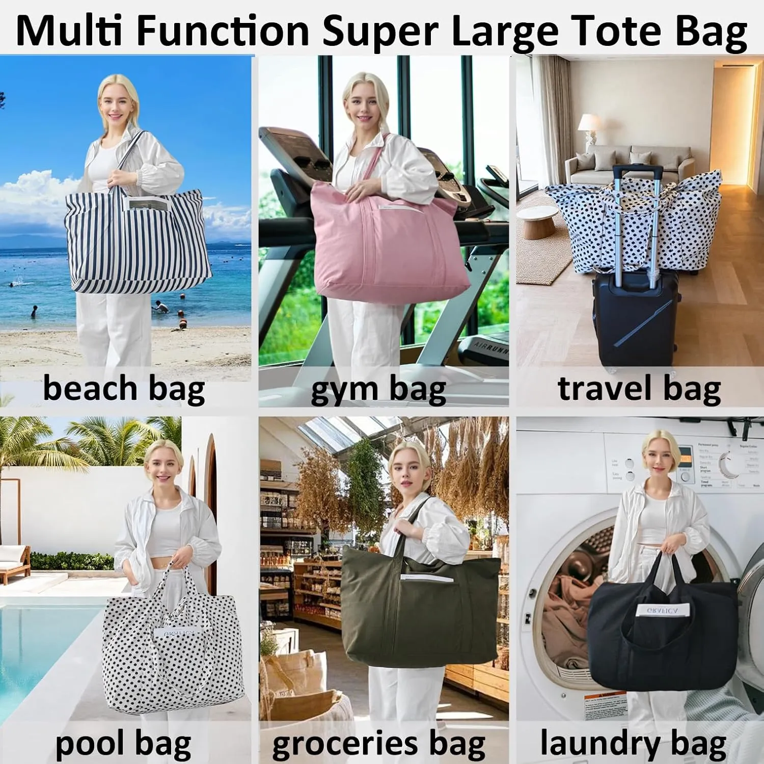 UERRUAM Huge Weekender Bag for Women Extra Large Corduroy Tote for 5 Nights Clothe,Overnight Travel,Road Trip,Beach,Grocery
