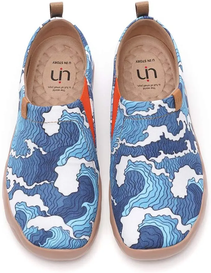 UIN Men's Art Design Travel Shoes Slip On Casual Loafers Stylish Lightweight Comfort Fashion Sneaker