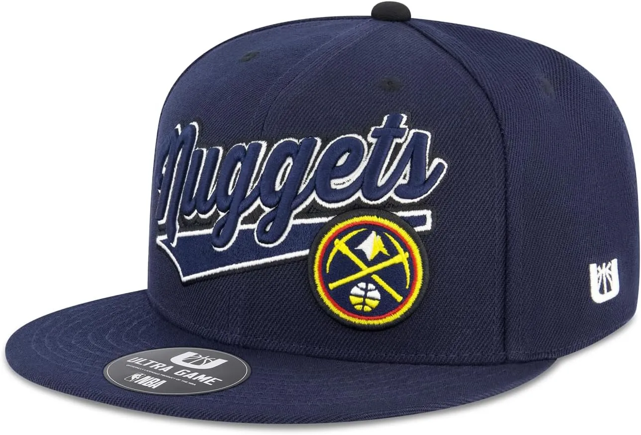 Ultra Game Youth NBA Official 8-20 Snap Back 3D Embroidered Team Logo Baseball Cap Hat