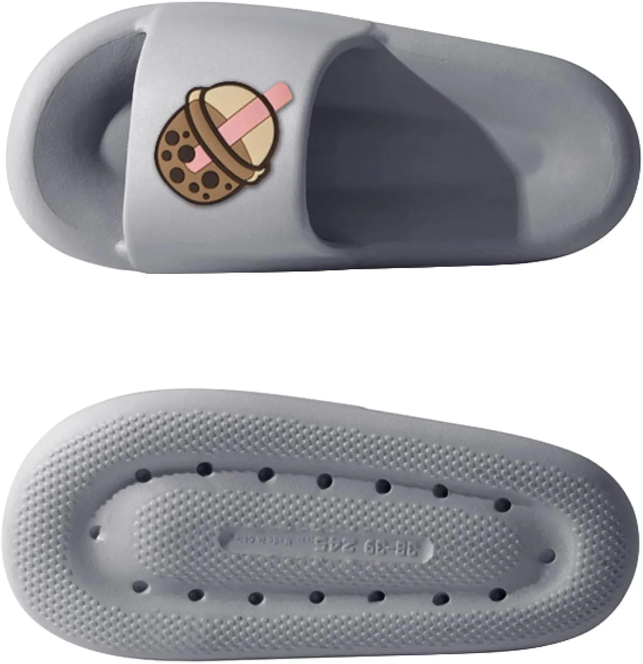 Ultra-soft cute boba dog slippers for men and women; Non Slip; Quick Drying; Thick Sole; Bathroom Swimming Beach Indoor and Outdoor