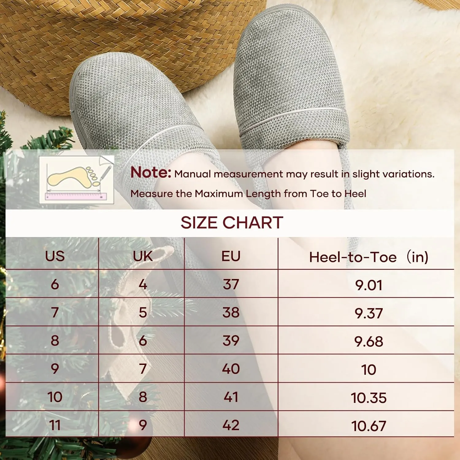 ULTRAIDEAS Women's Grace Closed Back Slippers, Memory Foam Loafer House Shoes with Rubber Sole