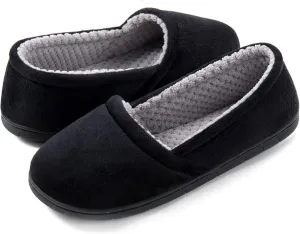 ULTRAIDEAS Women's Grace Closed Back Slippers, Memory Foam Loafer House Shoes with Rubber Sole