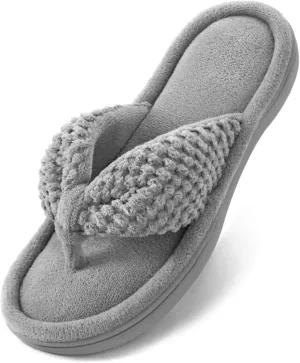 ULTRAIDEAS Women's Popcorn Flip Flop House Slipper with Memory Foam
