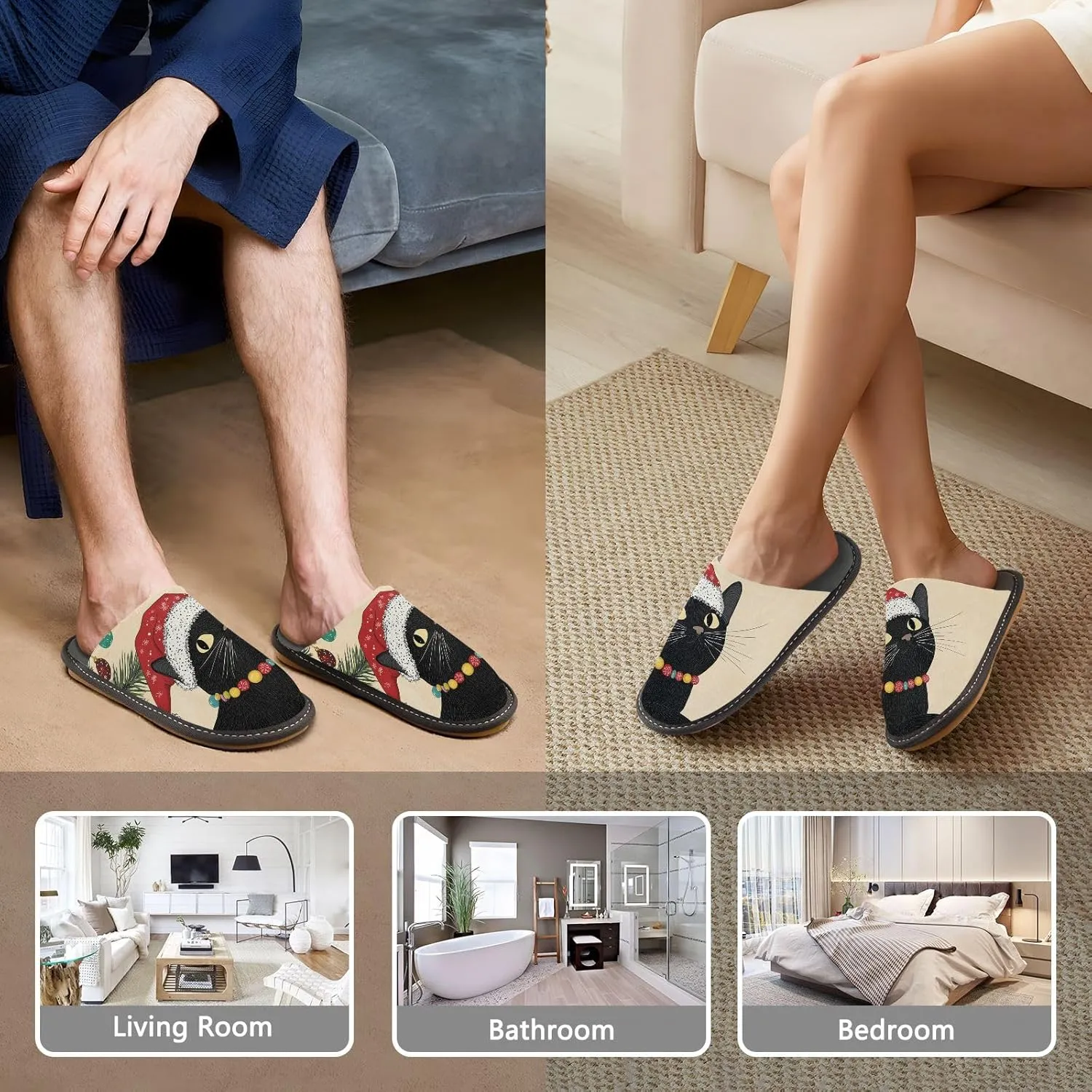 Unisex Slippers for Guests Mens House Shoes Womens Indoor Outdoor Slippers