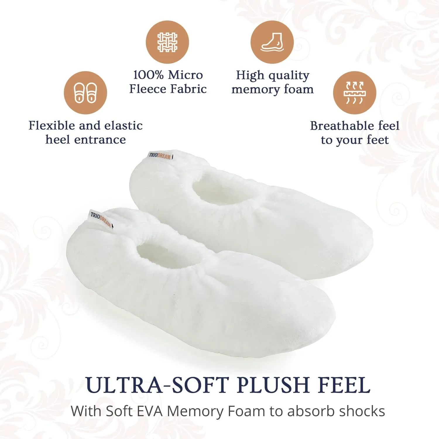 Velvet Plush Memory Foam Warm Slipper Socks For Women | Non-Slip One Size Fuzzy Socks For Women | Ultra Plush and Cozy Warmth Collection