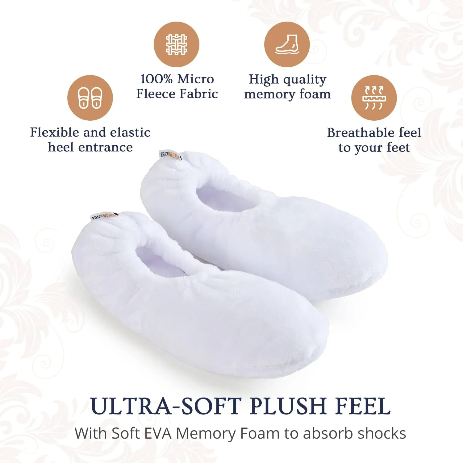 Velvet Plush Memory Foam Warm Slipper Socks For Women | Non-Slip One Size Fuzzy Socks For Women | Ultra Plush and Cozy Warmth Collection