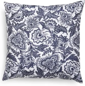 Vera Bradley Women's Recycled Lighten Up Water-resistant Indoor/Outdoor Throw Pillow With Hypoallergenic Insert, Java Navy & White, One Size