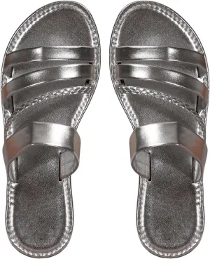 Verdusa Women's Braided Strappy Flat Sandals Summer Slides Open Toe Beach Shoes