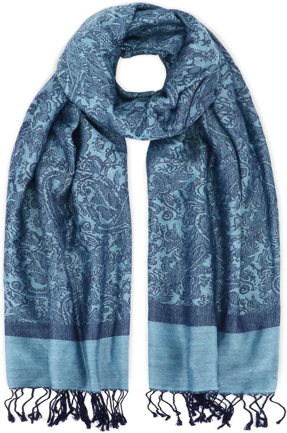 vimate Silky Paisley Pashmina Shawl Scarf-Women's Soft Double-side Jacquard Pashminas Wrap for Evening Dress Travel Shawl