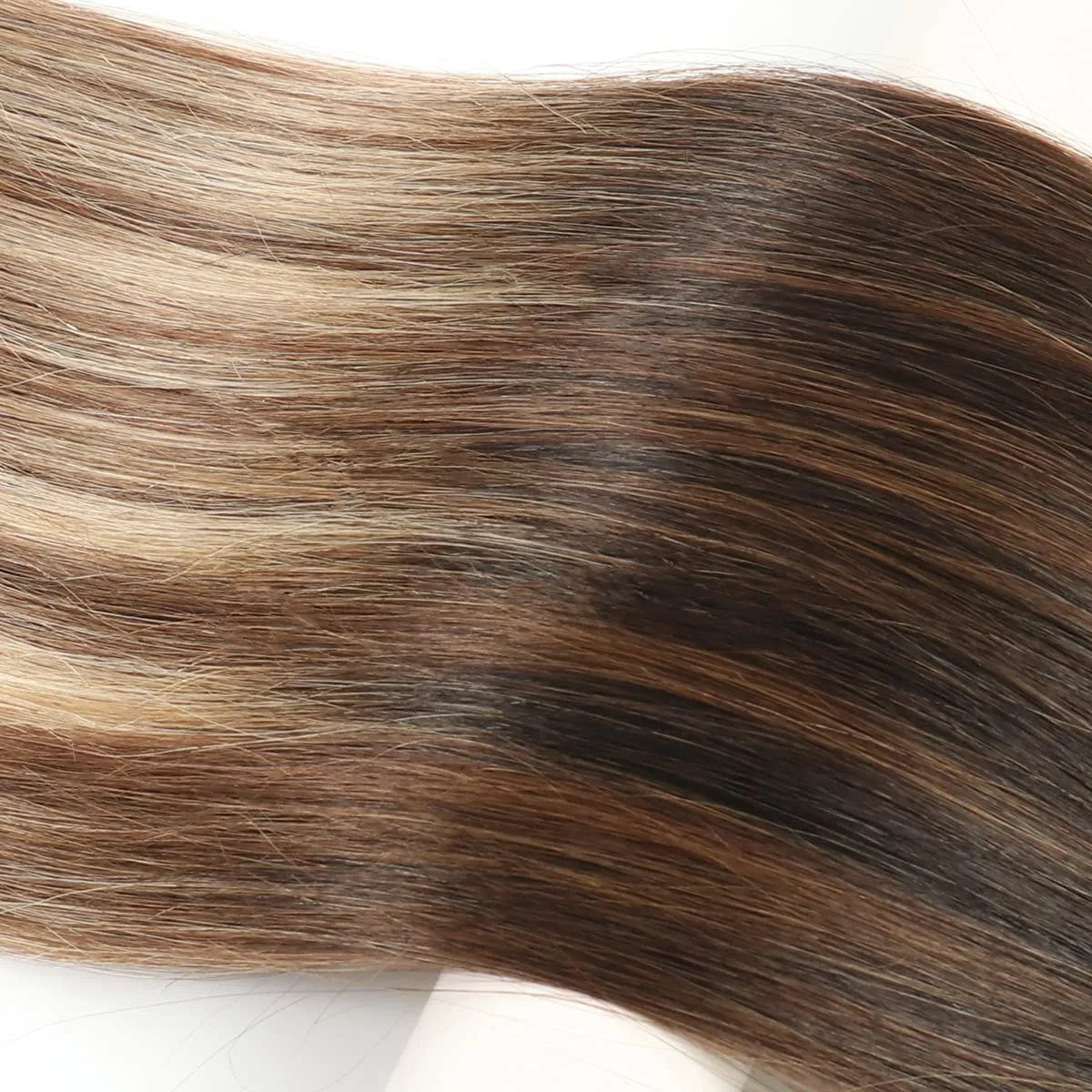 VINBAO Tape in Hair Extensions Human Hair - Ombre #1B Natural Black #4 Dark Brown to #27 Caramel Blonde Balayage Dark Roots - 20pcs 50g (14 Inch 1B/4/27)