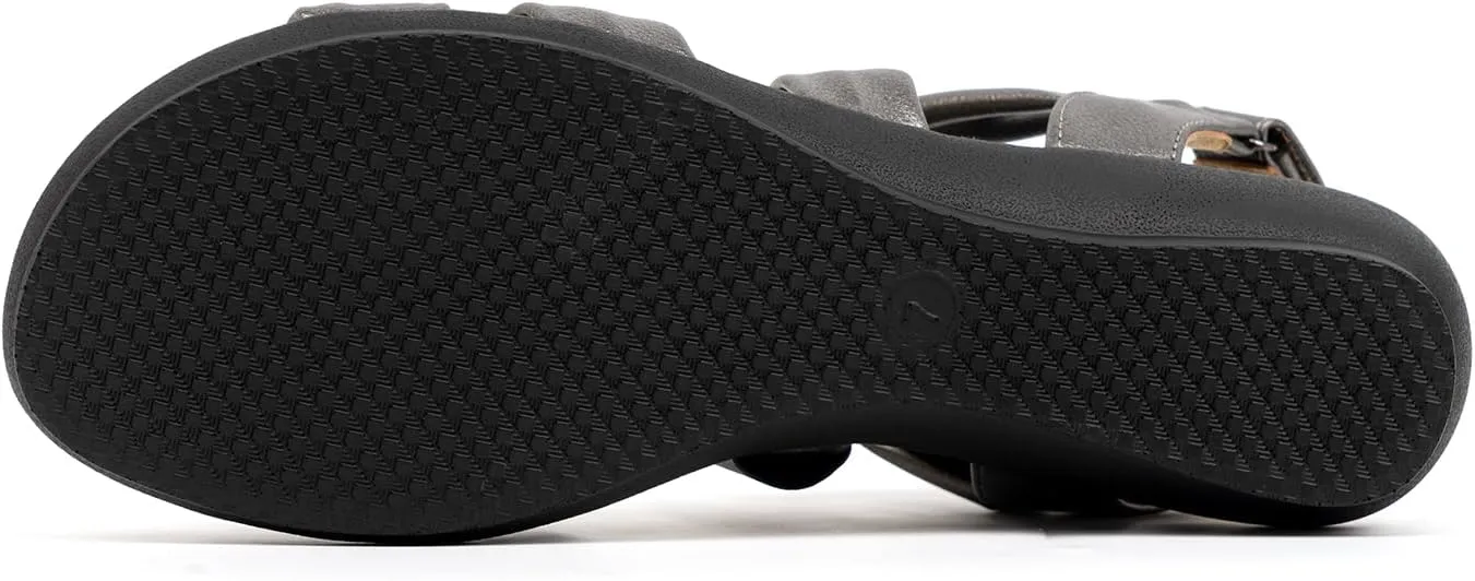 VJH confort Women’s Flat Sandals, Soft Straps Slip-on Open Toe Light Weight Elastic Slingback Comfort Casual Walking Sandals