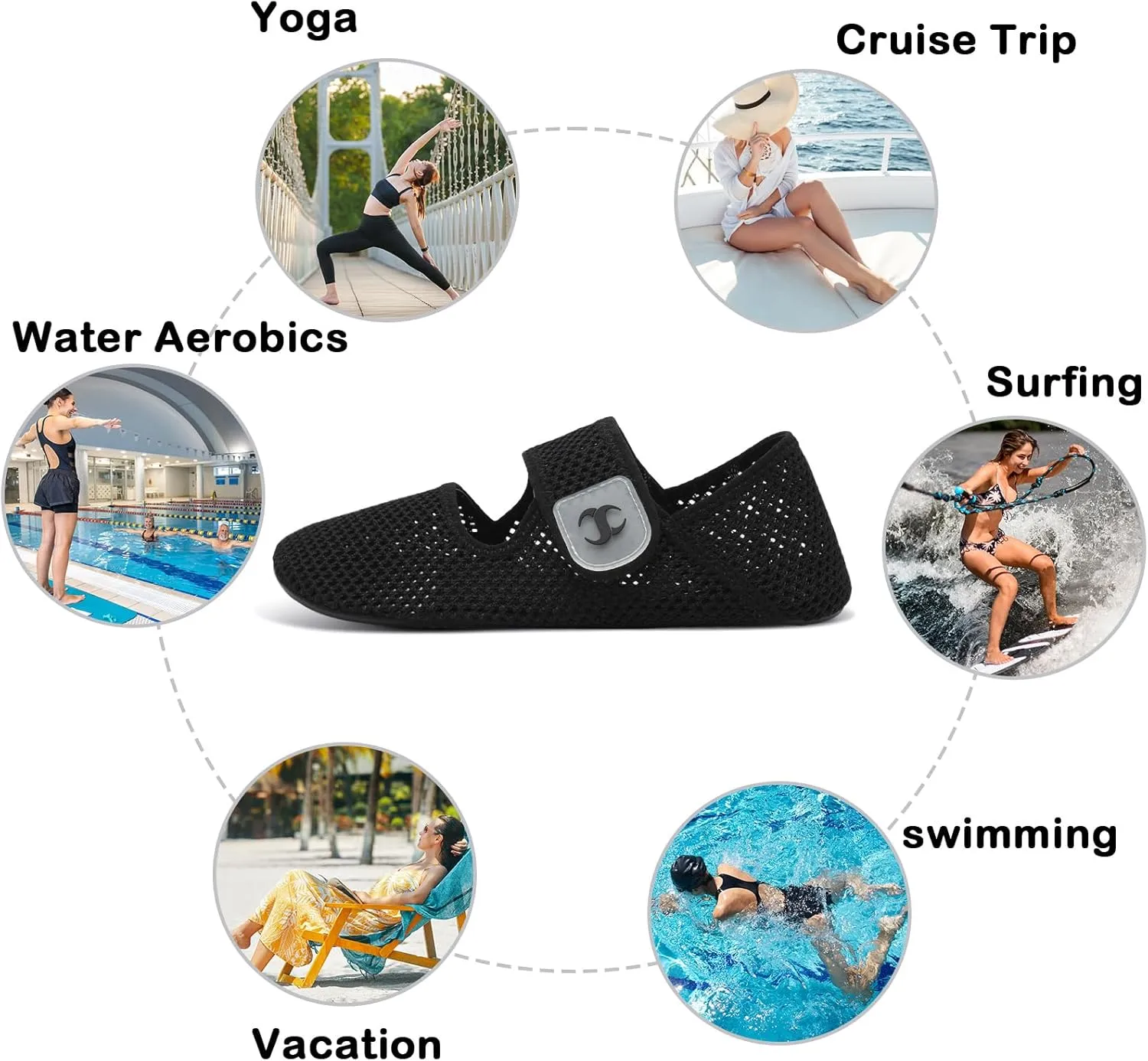 Water Shoes for Women Men Barefoot Beach Swim Aqua Socks Summer Wide Slides Sandals Quick Dry Pool River Sea Sock Shoes