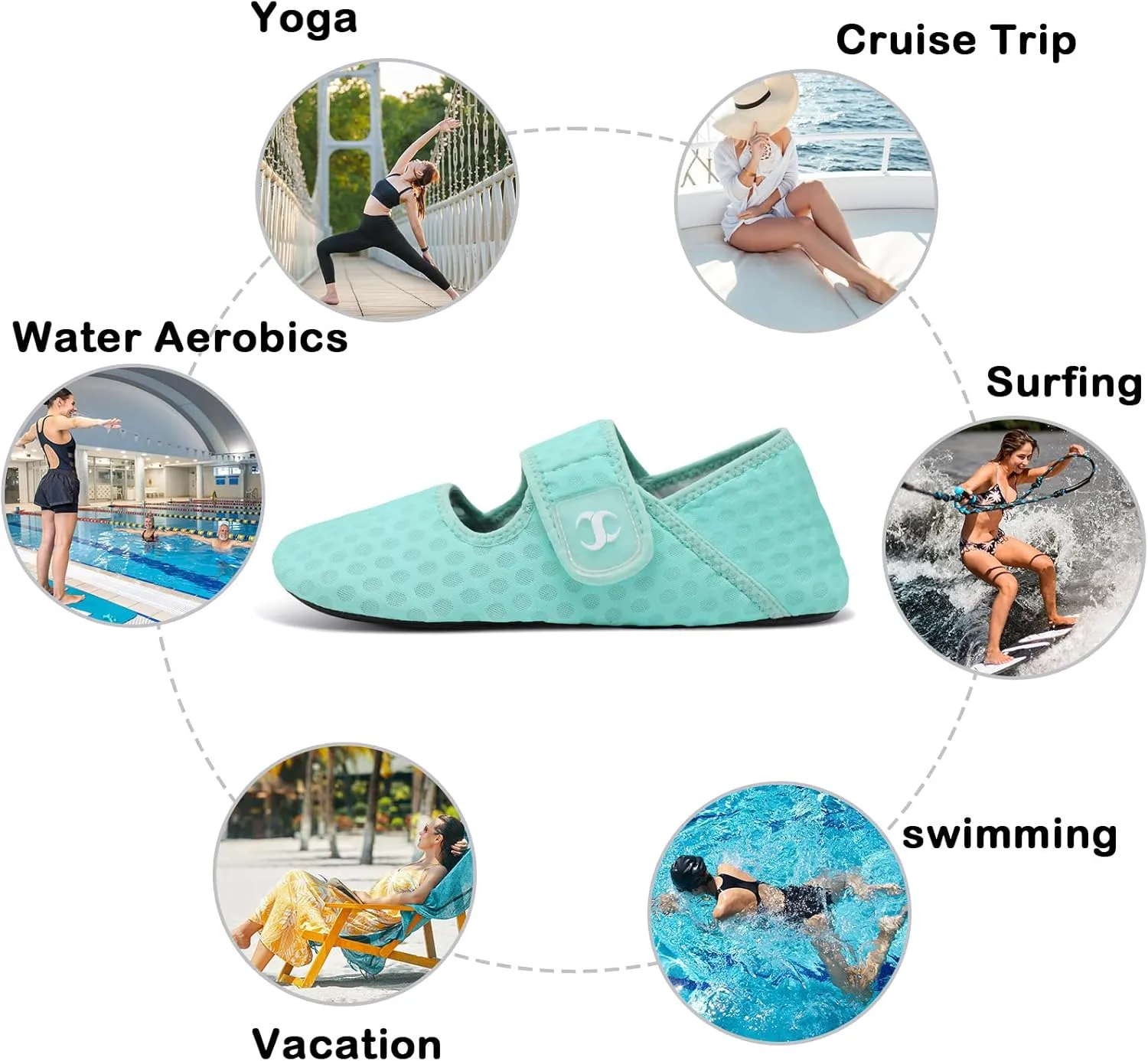 Water Shoes for Women Men Barefoot Beach Swim Aqua Socks Summer Wide Slides Sandals Quick Dry Pool River Sea Sock Shoes