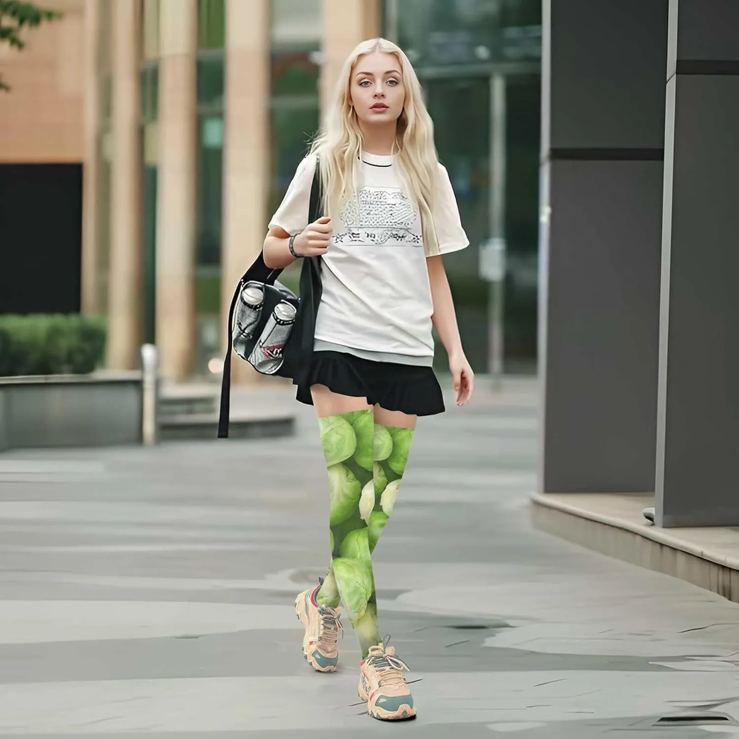 Weeds Leaf Skull Women Thigh High Socks Warm Over the Knee Socks Long Knee High Boot Stockings Leg Warmer