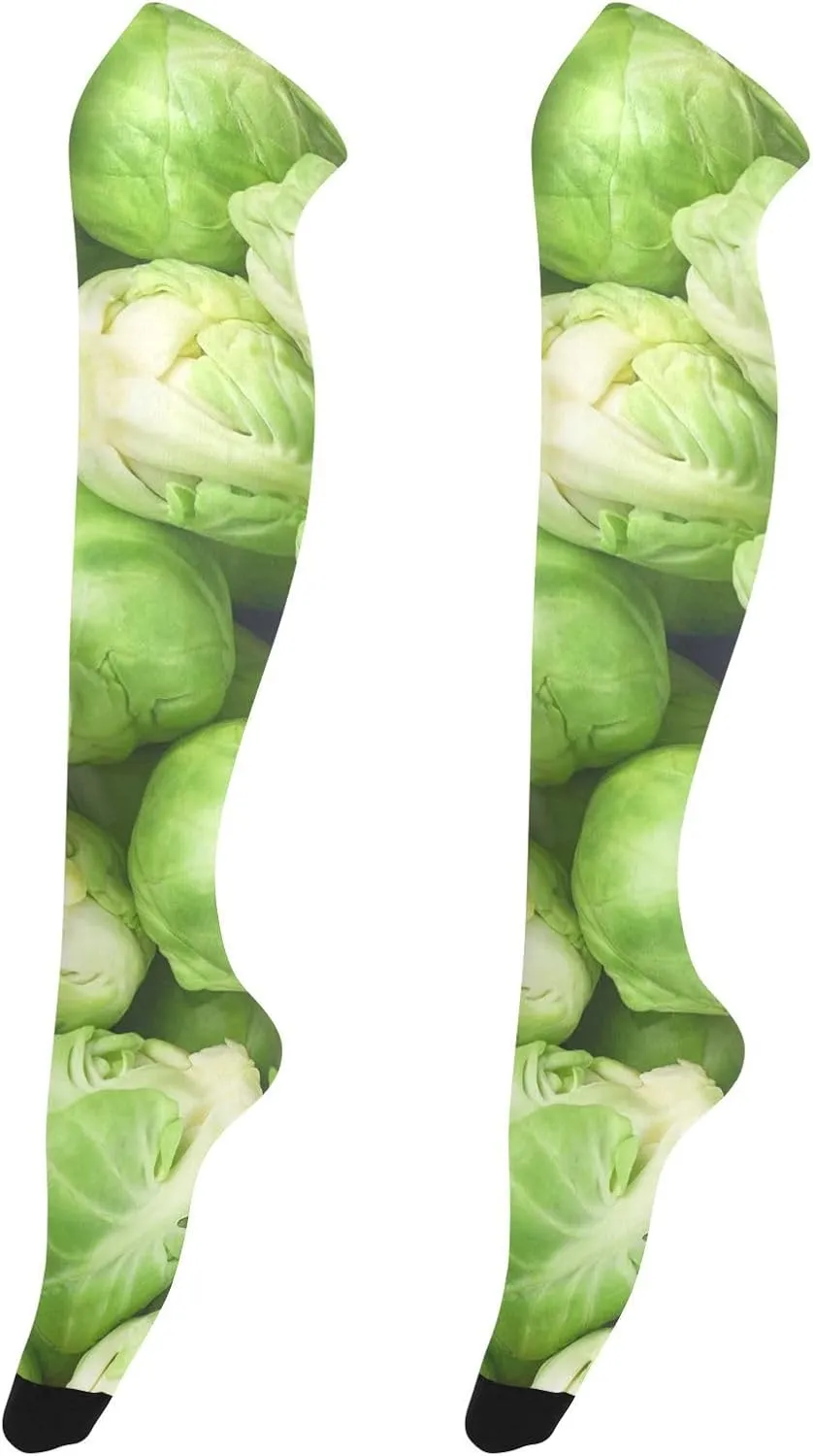 Weeds Leaf Skull Women Thigh High Socks Warm Over the Knee Socks Long Knee High Boot Stockings Leg Warmer