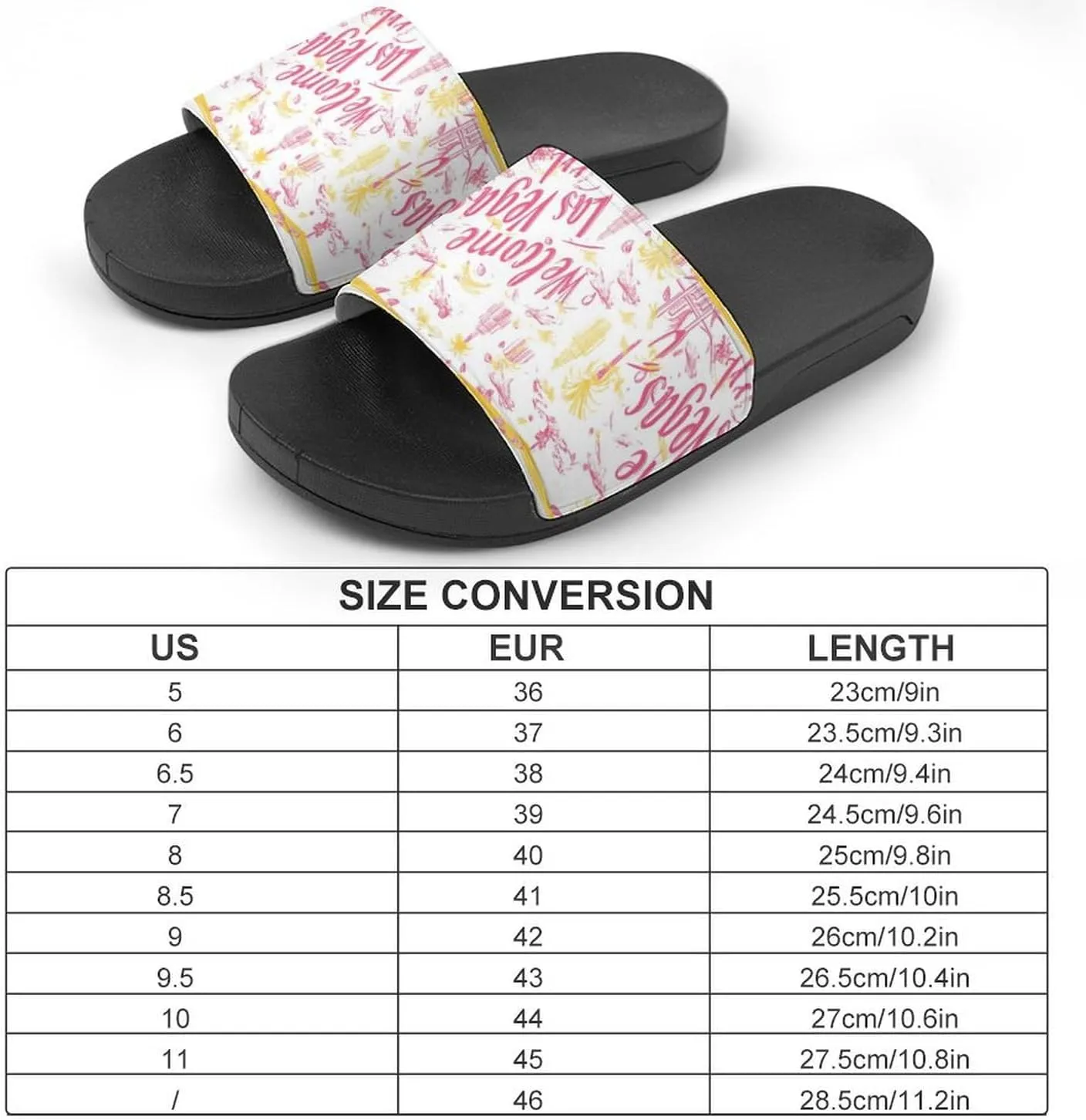 Welcome Las Vegas Shower Sandals Home Slippers Non-Slip Quick Drying Beach Bathroom Slipper