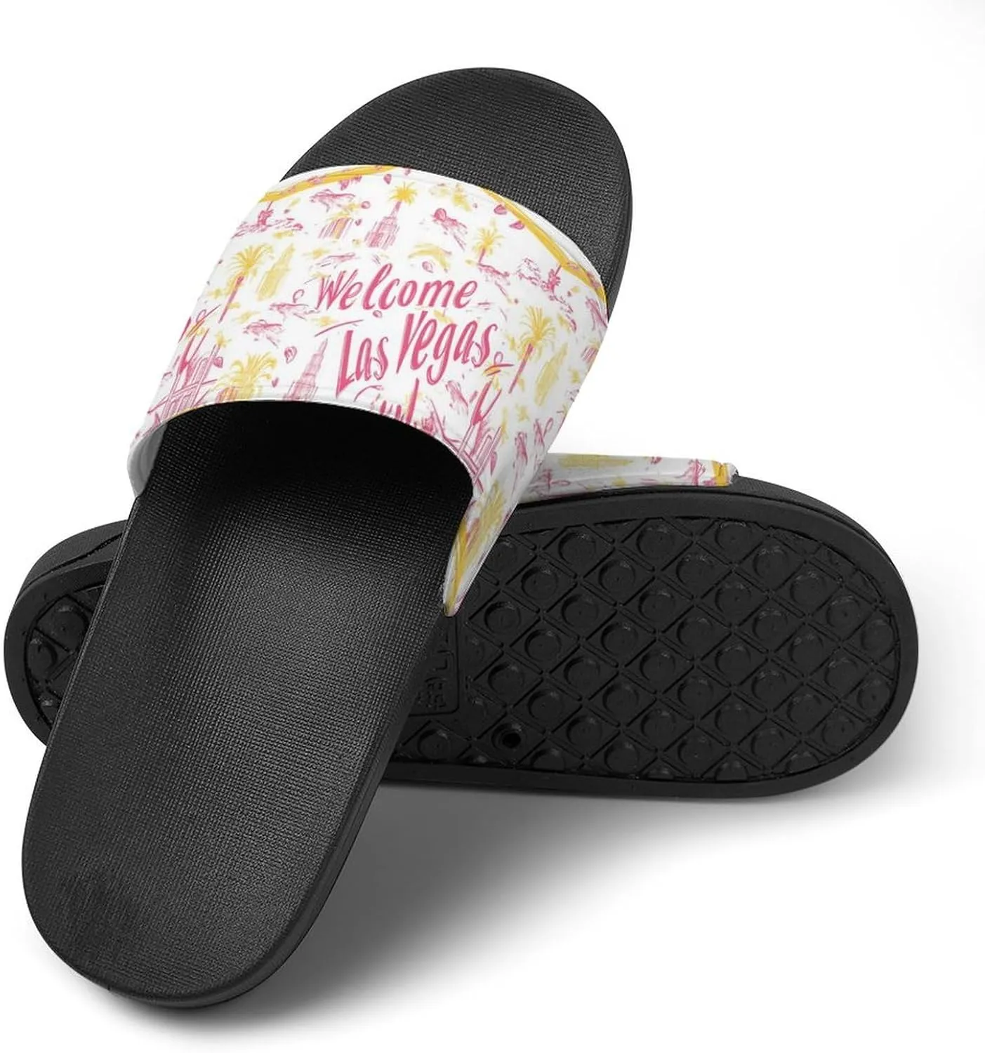 Welcome Las Vegas Shower Sandals Home Slippers Non-Slip Quick Drying Beach Bathroom Slipper