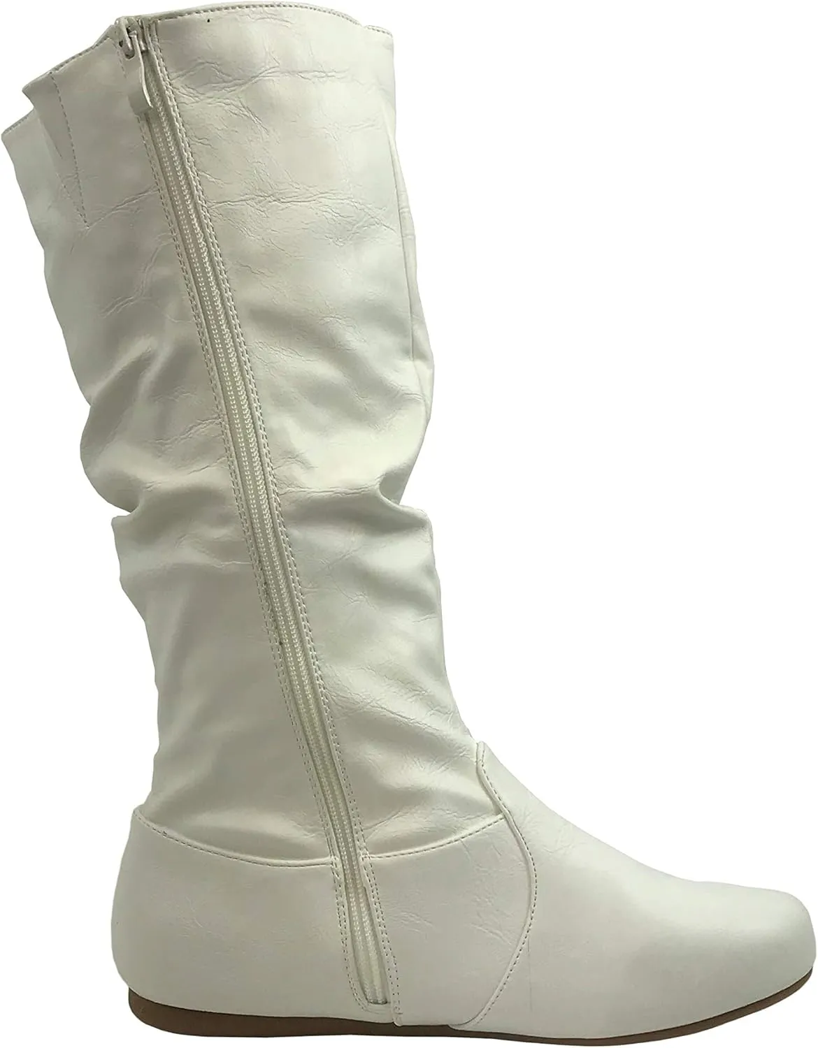Wells Collection Womens Boots Soft Slouchy Flat to Low Heel Under Knee High