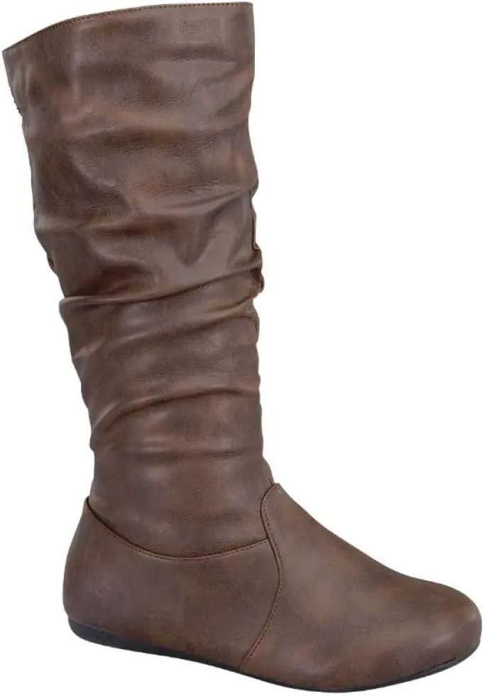 Wells Collection Womens Boots Soft Slouchy Flat to Low Heel Under Knee High