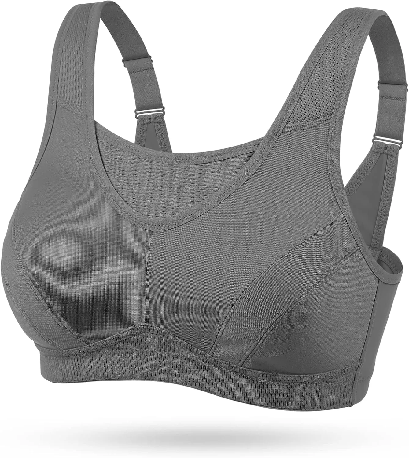 Wingslove High Impact Sports Bras for Women Plus Size Non Padded Wirefree Workout Bra Bounce Control