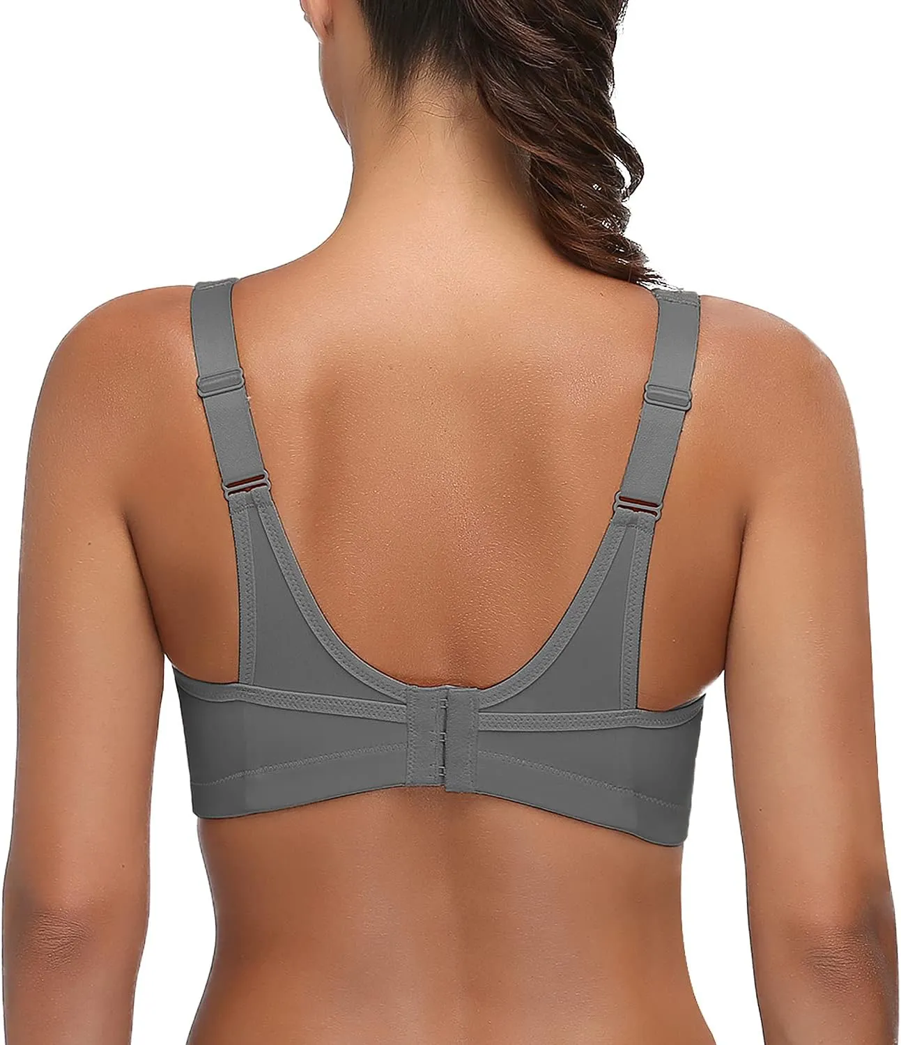 Wingslove High Impact Sports Bras for Women Plus Size Non Padded Wirefree Workout Bra Bounce Control