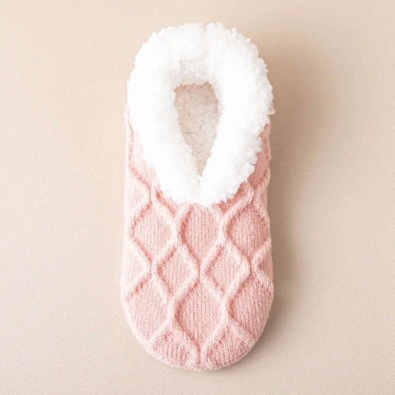 Winter Warm Short Cotton Slipper Socks Unisex Fluffy Socks