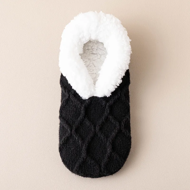 Winter Warm Short Cotton Slipper Socks Unisex Fluffy Socks