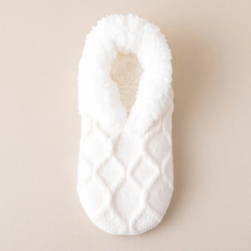 Winter Warm Short Cotton Slipper Socks Unisex Fluffy Socks
