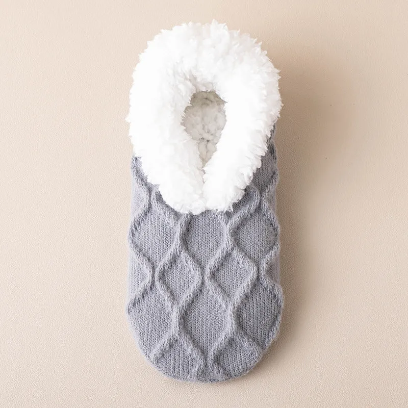 Winter Warm Short Cotton Slipper Socks Unisex Fluffy Socks