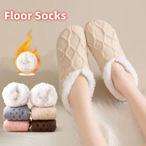 Winter Warm Short Cotton Slipper Socks Unisex Fluffy Socks