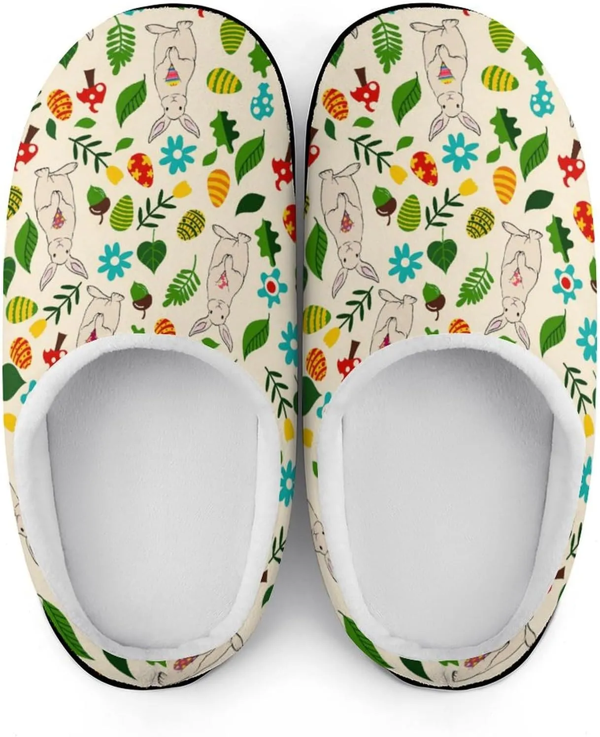 Women House Slippers Ladies Halloween Cotton Slipper Memory Foam Clog Slippers Non-Slip Sole Warm Indoor Outdoor Shoes