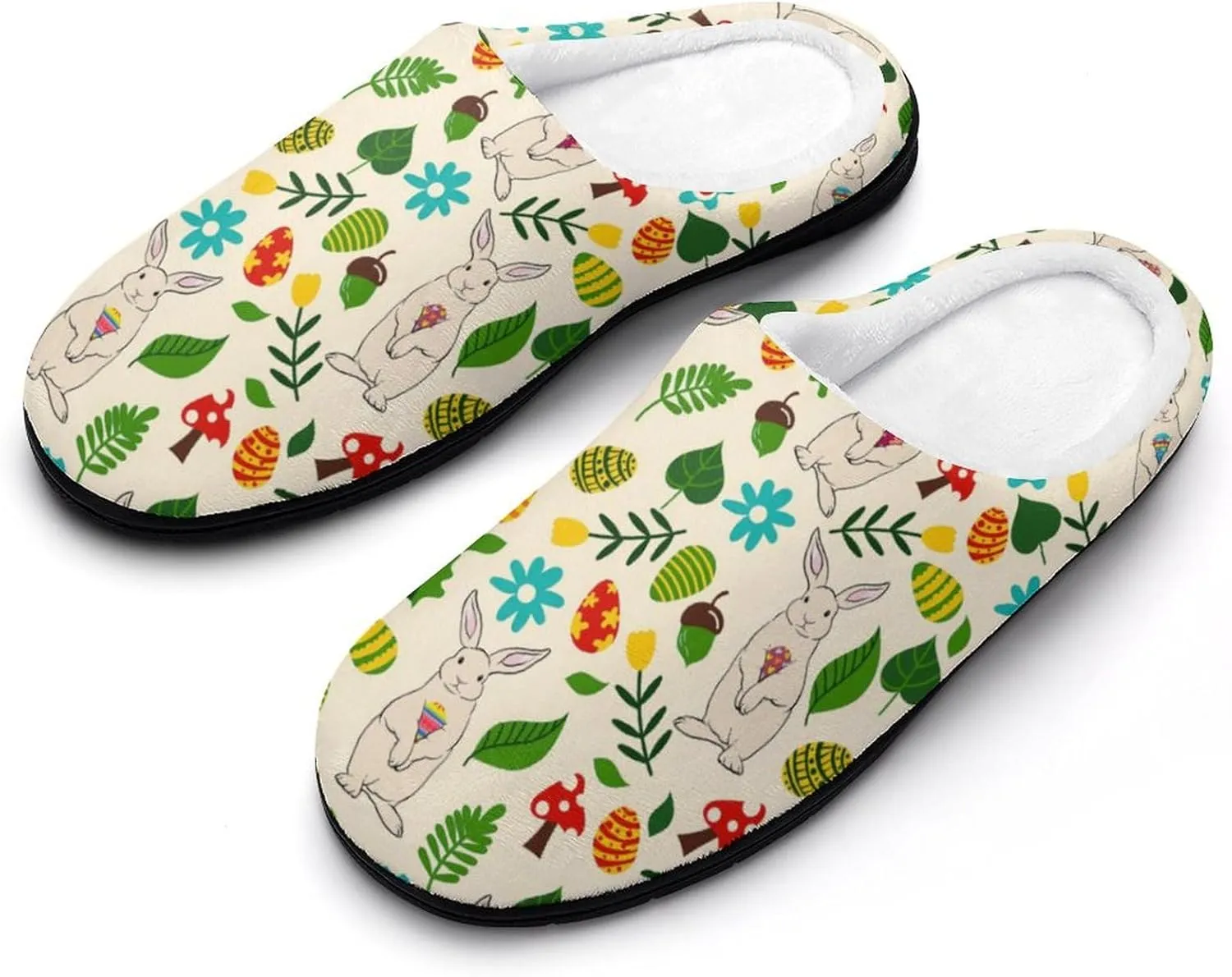 Women House Slippers Ladies Halloween Cotton Slipper Memory Foam Clog Slippers Non-Slip Sole Warm Indoor Outdoor Shoes