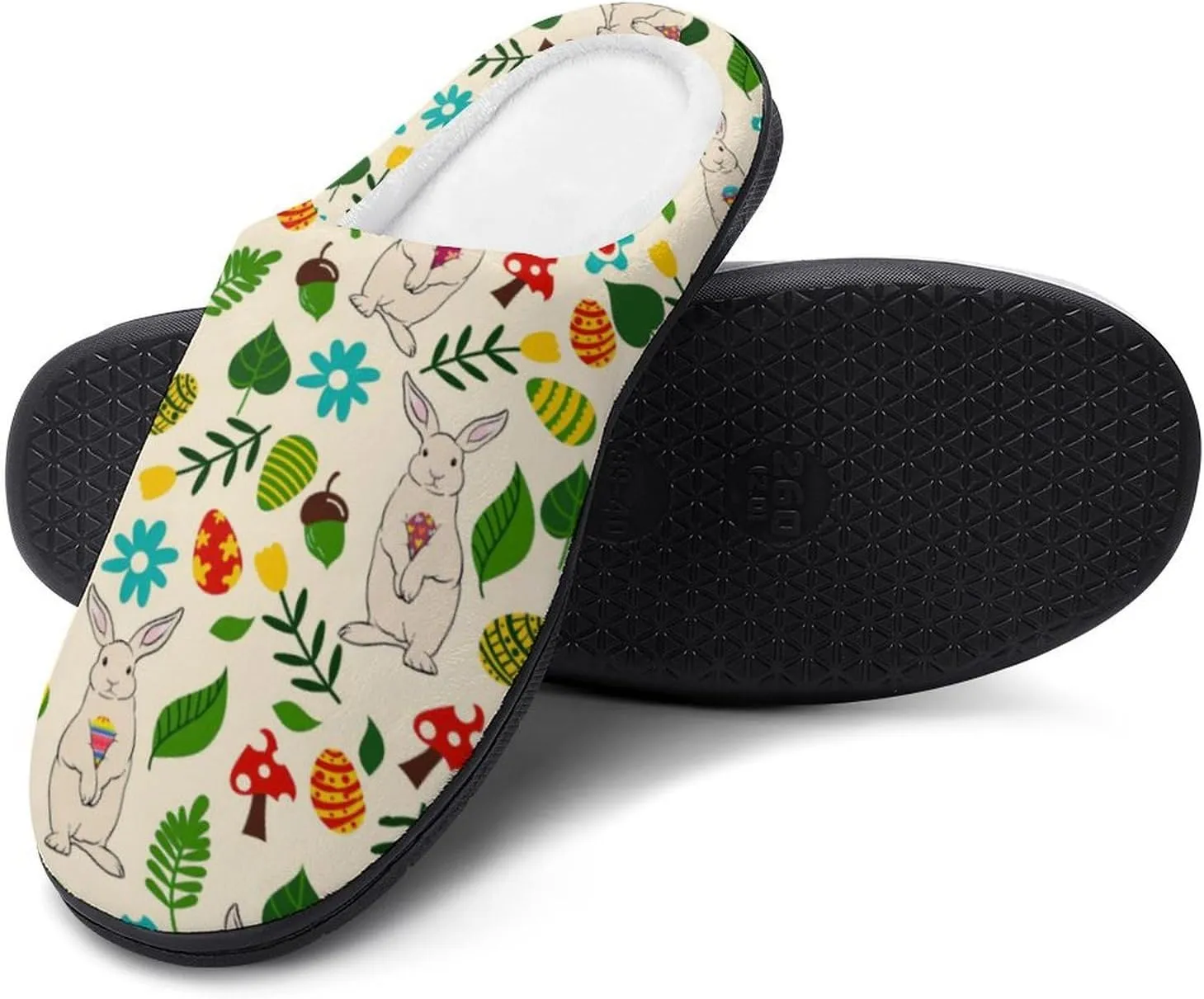 Women House Slippers Ladies Halloween Cotton Slipper Memory Foam Clog Slippers Non-Slip Sole Warm Indoor Outdoor Shoes