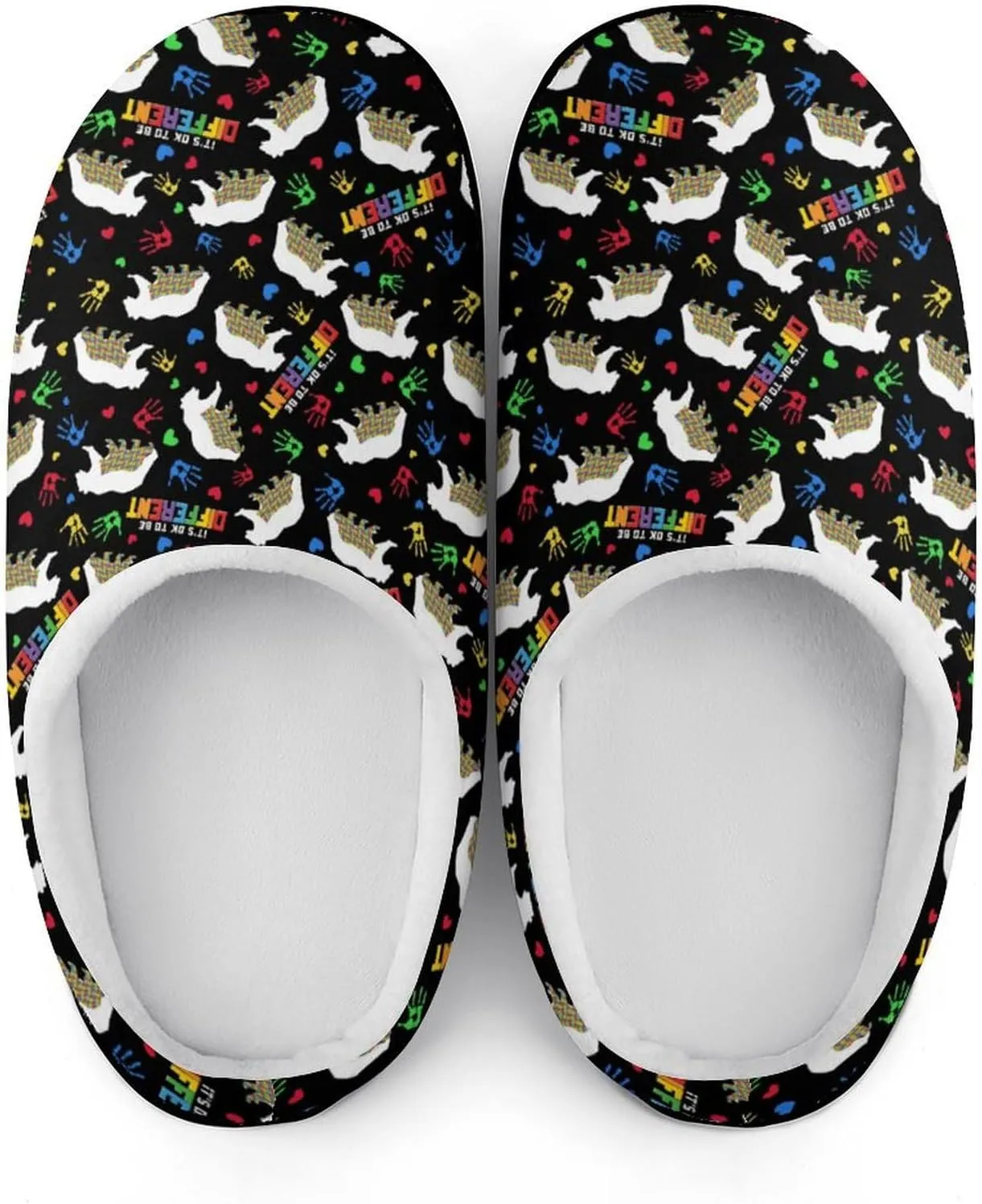 Women House Slippers Ladies Halloween Cotton Slippers Soft Memory Foam Clog Slipper Non-Slip Warm Indoor Outdoor Shoes
