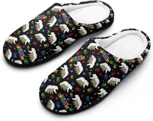 Women House Slippers Ladies Halloween Cotton Slippers Soft Memory Foam Clog Slipper Non-Slip Warm Indoor Outdoor Shoes