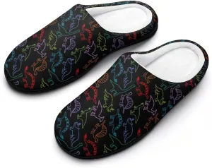 Women House Slippers Ladies Halloween Cotton Slippers Soft Memory Foam Clog Slipper Non-Slip Warm Indoor Outdoor Shoes