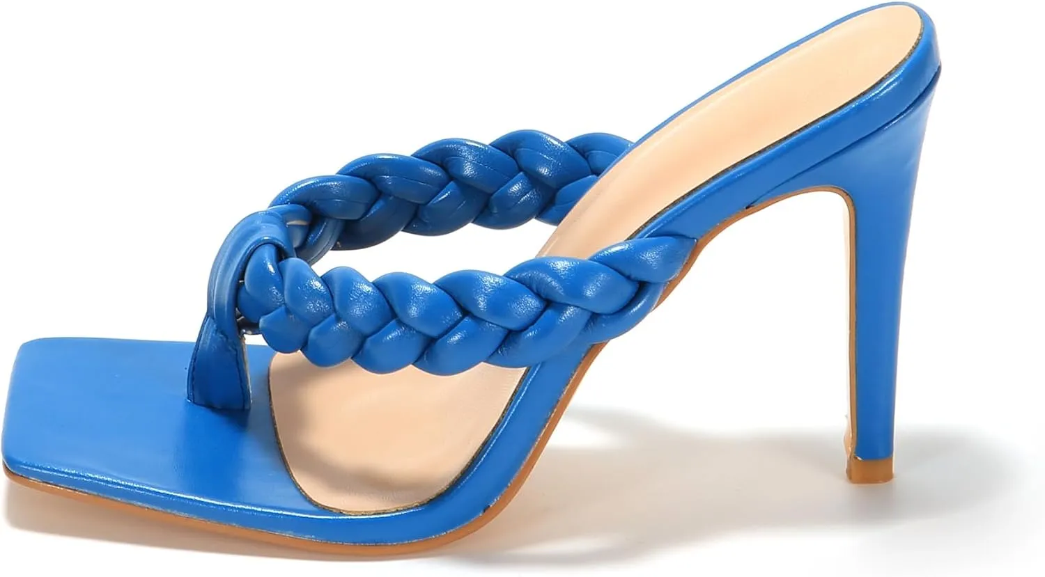 Women Open Toe Stiletto Slip On Mule Shoes High Heeled Sandals Flip Flops Backless Slippers