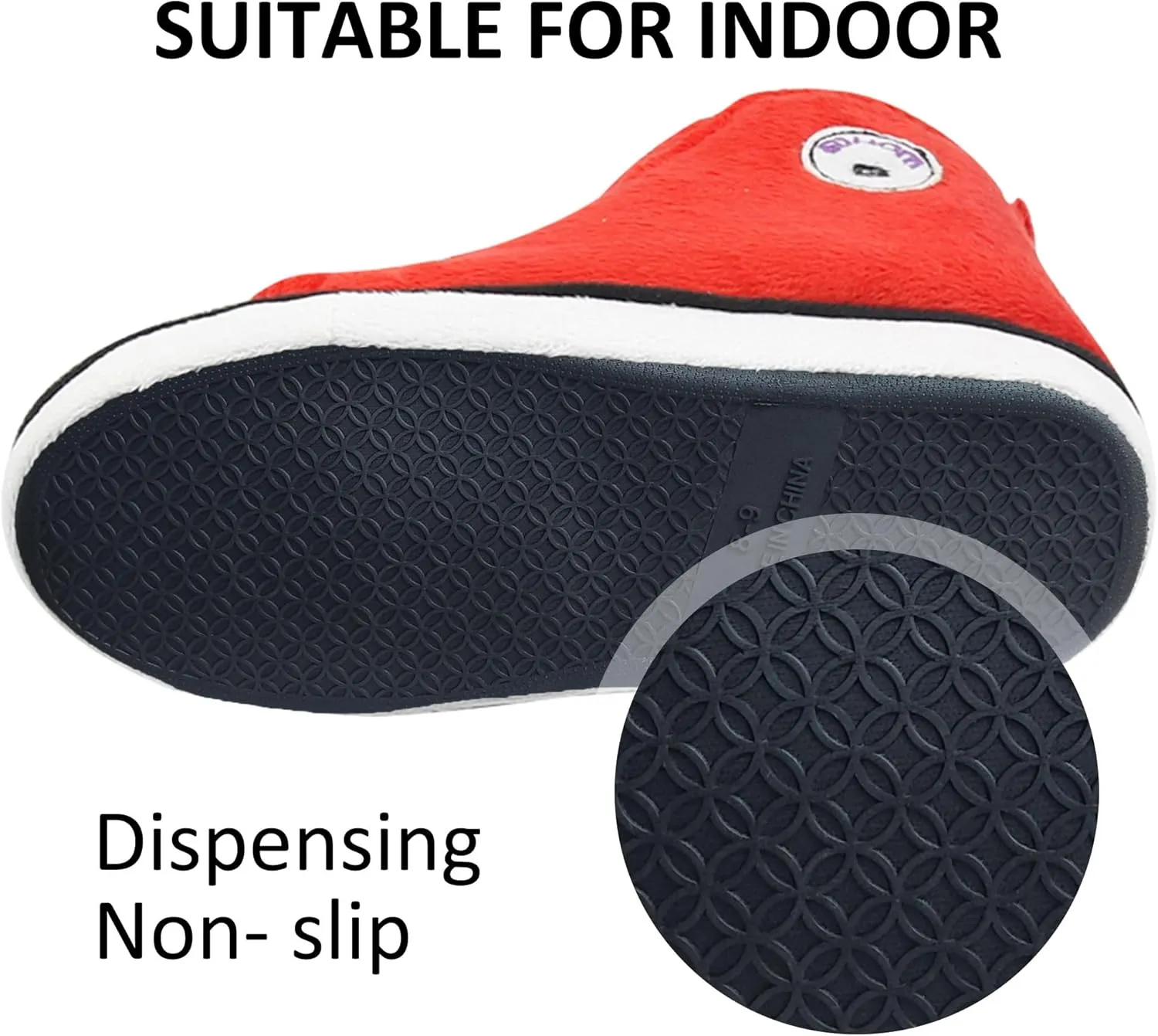 Women Warm Indoor Slipper Boots Women's Winter Anti-Slip Ankle Booties Slip On Fur Lined House Shoe
