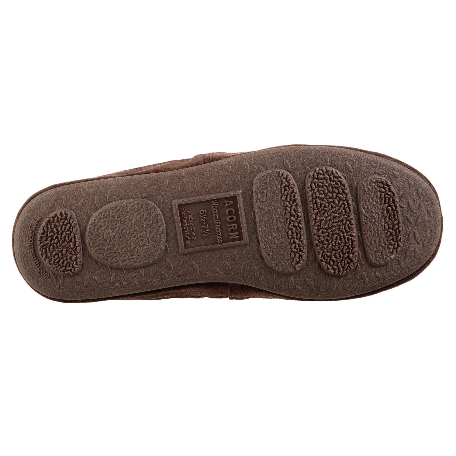 Women's Acorn Moc II Collapsible Heel Slipper with Indoor/Outdoor Sole - Dark Charcoal