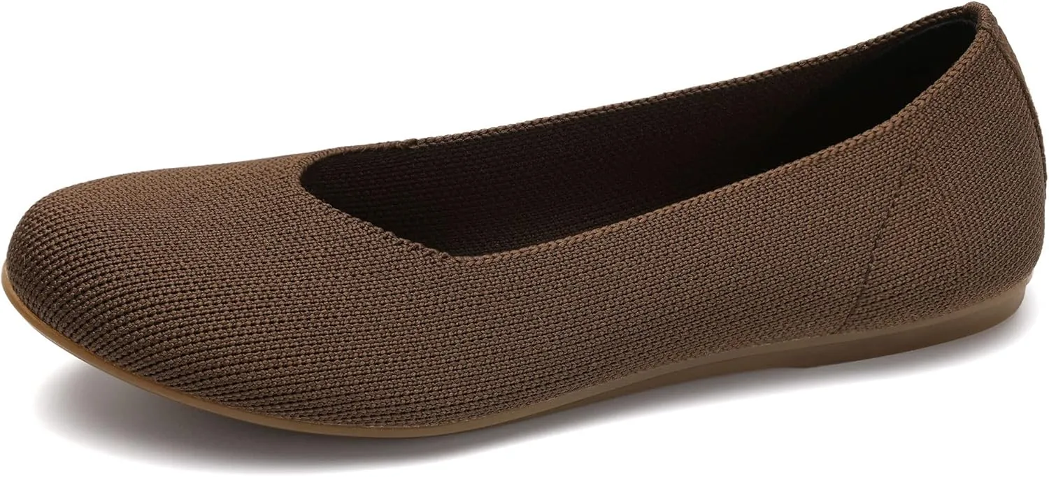 Women's Ballet Flat Dressy Casual Knit Shoes Round Toe Women Mesh Flats