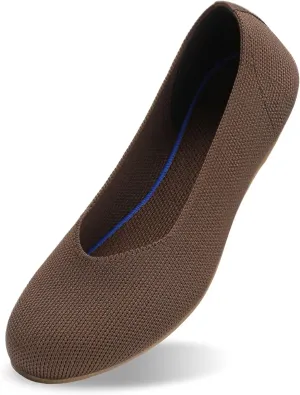 Women's Ballet Flat Dressy Casual Knit Shoes Round Toe Women Mesh Flats