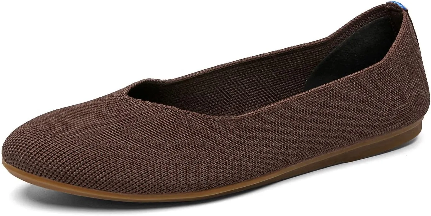 Women's Ballet Flat Dressy Casual Knit Shoes Round Toe Women Mesh Flats